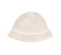 Cappello alla pescatora in lana tinta unita unisex caldo invernale lavorato a maglia e berretto pigro per adulti, crema, Taglia unica