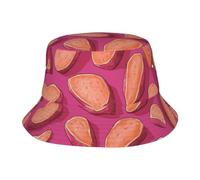 Cappello alla pescatora rosa con patate dolci, pieghevole, per esterni