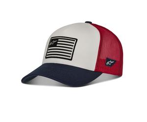Cappello Alpinestars Flag Snap blu-rosso-bianco