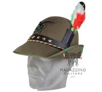 Cappello Alpino Congedante Adunata Alpini completo di Fregio e Penna