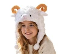 Cappello Animale Copricapo Morbido a Forma di Pecora per Festa Cosplay | Cappelli Animaleschi per Halloween Recita Scolastica Teatro Spettacolo Carnevale per Vacanze Compleanni Teatr