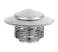 Cappello Antipioggia per Stufa 75, Acciaio Inox, Argento