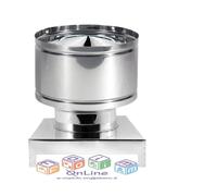 CAPPELLO ANTIVENTO BASE QUADRATA PS15Q INOX AISI 304