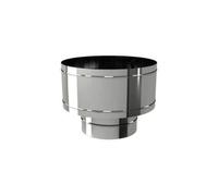 Cappello Antivento Doppia Parete in Acciaio Inox Ø 80/130 mm per Canne Fumarie