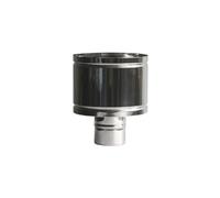 Cappello Antivento Monoparete in Acciaio Inox Ø 130 mm per Camino e Stufe