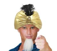 Cappello Arabo | Cappello Ruolo Arabo con Strass | Accessorio Testa Dorato per Adolescenti Adulti Costume Teatro Rievocazione Storica Gioco di Ruolo