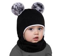 Cappello Bambin Invernale Caldo con Pompon Lavorato a Maglia Cappello Invernale a Prova di Vento Morbido Autunno Inverno Cappelli per Bambini per Ragazze con Pompon per Ragazzi Ragazze Bambino Bambino