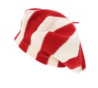 Cappello basco a righe da donna: cappello da pittore vintage in cotone francese