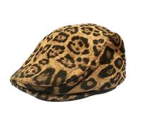 Cappello Basco Berretto Leopardato Con Visiera Curva In Viscosa