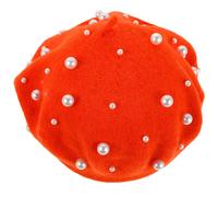 Cappello basco da donna - Classico berretto di peluche con perline a forma di