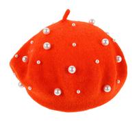 Cappello basco da donna - Classico berretto di peluche con perline a forma di