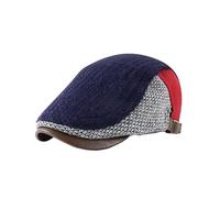 Cappello basco da uomo, classico basco francese nero for uomo, elegante berretto piatto, berretto da strillone ispirato al cappello invernale in lana, copricapo autunnale, cappelli e berretti eleganti