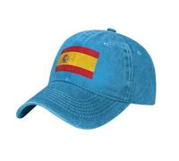 Cappello Baseball Classico Anti-UV Spagna Bandiera | Denim Lavato 100% Cotone Regolabile Unisex