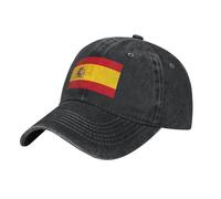 Cappello Baseball Classico Anti-UV Spagna Bandiera | Denim Lavato 100% Cotone Regolabile Unisex