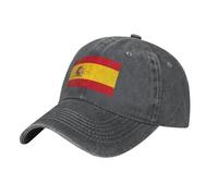 Cappello Baseball Classico Anti-UV Spagna Bandiera | Denim Lavato 100% Cotone Regolabile Unisex