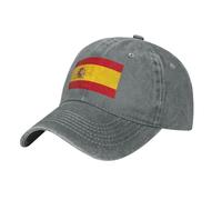 Cappello Baseball Classico Anti-UV Spagna Bandiera | Denim Lavato 100% Cotone Regolabile Unisex