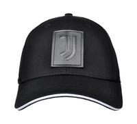 Cappello Baseball Junior Nero con Logo in Pelle e Ricamo, Prodotto Ufficiale Juventus, 133191 Junior