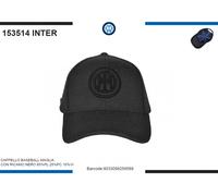 CAPPELLO BASEBALL VELLUTO ADULTO FELTRO RICAMO NERO ENZO CASTELLANO FC INTER 153