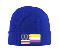 Cappello Beanie American Non-Binary Pride Flag Knit Hat Leggero Beanie Berretto Traspiranti Berretti in Maglia per Lo Sport Invernale All'Aperto