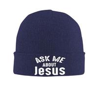 Cappello Beanie Ask Me About Jesus Beanie Berretto Morbidi Berretto Leggero Berretti in Maglia per Running Freddo Invernale