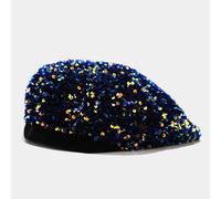 Cappello Beanie Beret In Paillettes Glitter Per Artiste Donne Festa Elegante