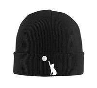 Cappello Beanie Cat And Moon Berretti in Maglia Traspiranti Cappello Invernale Elastici Knit Hat per All'Aperto Invernale Lo Sport