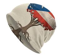 Cappello Beanie dell'albero della Bandiera di Porto Rico Cappello alla Moda Casual Caldo e Morbido per Uomo e Donna