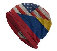 Cappello Beanie Half America Half Colombian Flag-165 Les Jours Froids Leggero Protéger La Coiffure Morbidi pour Homme Et Femme per Lo Sport All'Aperto Freddo