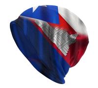 Cappello Beanie Half Porto Rico Half Zimbabwean Flag pour Homme Et Femme Morbidi Protéger La Coiffure Leggero Le Sport per Running Lo Sport Freddo