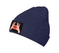 Cappello Beanie Holding Love in Your Hands Flag of The People's Republic of The Congo Caldo Beanie Leggero Cappello Invernale Elastici Berretti in Maglia per Freddo All'Aperto Lo Sport