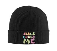 Cappello Beanie Jesus Loves Me Cappello Invernale Stiloso Beanie Berretto Elastici Berretto per All'Aperto Freddo Invernale