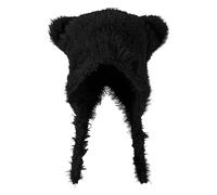 Cappello Beanie per le donne Cute Animal Cappelli con cappuccio Cartoon | Cappello da sci con pompon e paraorecchie, termico, per esterni, antivento, per donne e ragazze, per tutti i giorni