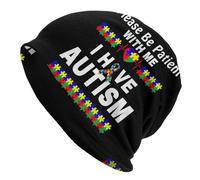 Cappello Beanie Please Be Patient I Have Autism Les Jours Froids Morbidi pour Homme Et Femme Elastici L'Extérieur per All'Aperto Lo Sport Freddo