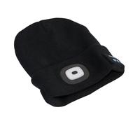 Cappello Beanie Sealey 1W SMD LED Ricaricabile USB Con Cuffie Wireless LED185W