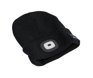 Cappello Beanie Sealey 1W SMD LED Ricaricabile USB Con Cuffie Wireless LED185W