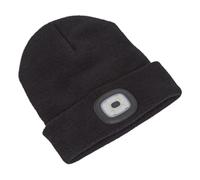 Cappello Beanie Sealey 1W SMD LED Ricaricabile USB LED185
