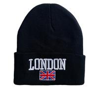 Cappello Beanie Unisex In Maglia Con Pompon Bandiera Del Regno Unito Londra