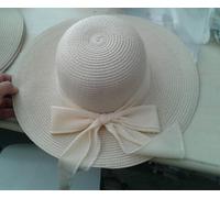 cappello beige elegante cerimonia taglia unica paglia hat cocktail donna mare