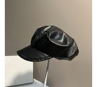 Cappello Beret Da Donna Newsboy In PU Pelle Sintetica Cabbie Classico Retro Moda