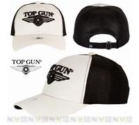 Cappello Berretto Baseball TOP GUN Trucker Hat Cap Beanie con Visiera BIANCO
