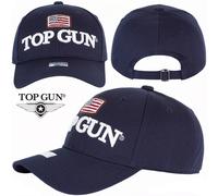 Cappello Berretto Baseball TOP GUN Trucker Hat Cap Beanie Flag US Ricamato BLU