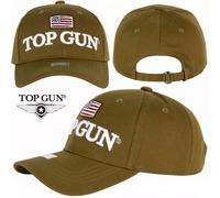 Cappello Berretto Baseball TOP GUN Trucker Hat Cap Beanie Flag US Ricamato VERDE