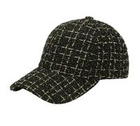 Cappello Berretto da Baseball in Tweed con Visiera Regolabile, Ideale per I Viaggi di Tutti I Giorni E Le attività All'Aperto.-nero-55-60cm