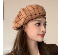Cappello Berretto Francese Da Donna A Quadri Retro Casual Classico Moda Nuovo