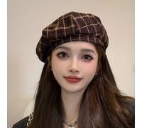 Cappello Berretto Francese Da Donna A Quadri Retro Casual Classico Moda Nuovo