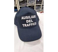 Cappello Berretto In Cotone Con Visiera Colore Blu Ausiliari Del Traffico Tg U