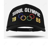 Cappello Berretto Snapback GD x TAEYANG 'GOOD BOY' 88 Seoul Olympic Ring Flag...