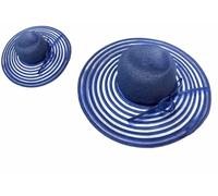 cappello blu elegante cerimonia taglia unica paglia hat cocktail donna mar OK
