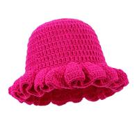 Cappello Bob Crochet - comodo e elegante accessorio per la testa - Cappelli da pescatore lavorati a maglia per donne ragazze adulti adolescenti inverno autunno all'aperto casual ciclismo, rosa