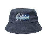 Cappello Boonie White Clouds Over The Sea Moda Cappellino Pieghevole Cappello da Sole per Escursionismo Spiaggia Safari